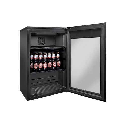 Artusi 100L Freestanding Bar Fridge/ Beverage Centre - Black Glass Door