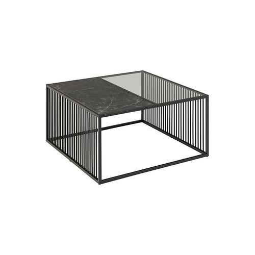 STRINGTON Square Coffee Table 80cm - Black Marble Effect