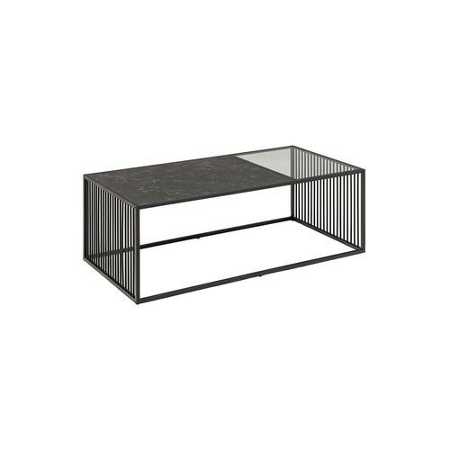 STRINGTON Rectangular Coffee Table 120cm - Black Marble Effect