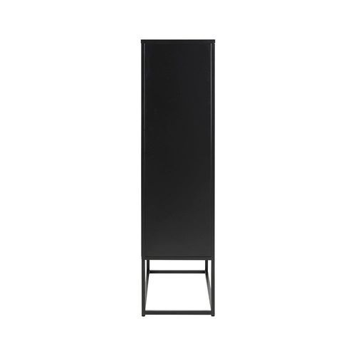 NEWTON Tall Sideboard Cabinet Unit 80cm - Black