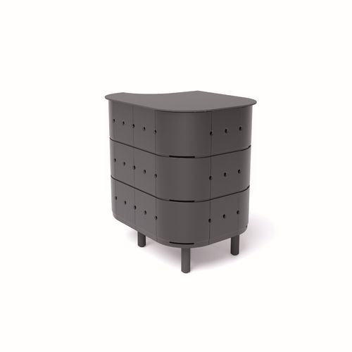 ALUVY JEAN Basalt Outdoor Storage Cabinet - Left - Anthracite
