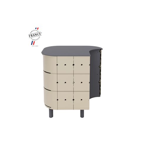 ALUVY JEAN Basalt Outdoor Storage Cabinet - Left - Champagne