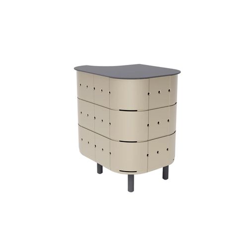 ALUVY JEAN Basalt Outdoor Storage Cabinet - Left - Champagne