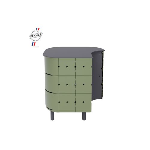 ALUVY JEAN Basalt Outdoor Storage Cabinet - Left - Kaki