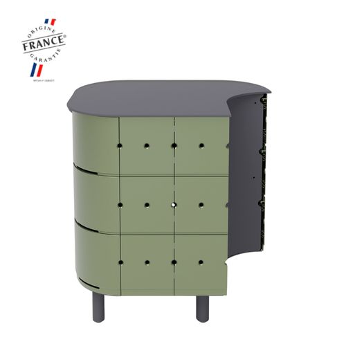 ALUVY JEAN Basalt Outdoor Storage Cabinet - Left - Kaki
