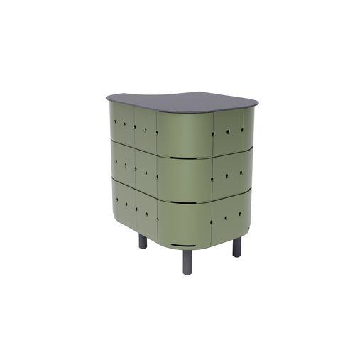 ALUVY JEAN Basalt Outdoor Storage Cabinet - Left - Kaki