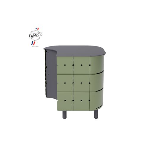 ALUVY JEAN Basalt Outdoor Storage Cabinet - Right - Kaki