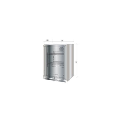 Artusi Single Door Outdoor Refrigerator - Stainless Steel