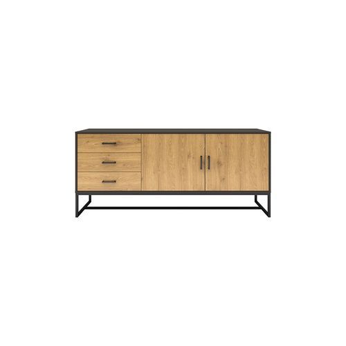 AMSTER Sideboard Buffet 160cm - Natural & Black