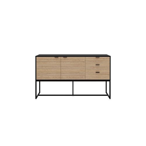 ODENCE Sideboard 160cm - Natural & Black