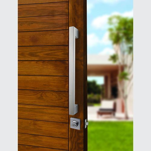Lockwood Paradigm Door Pull Handle with Double Cylinder Deadbolt Satin Stainless Steel 005/DPHBSSS