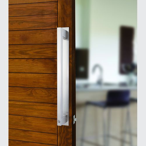 Lockwood Paradigm Door Pull Handle with Double Cylinder Deadbolt Satin Stainless Steel 005/DPHBSSS