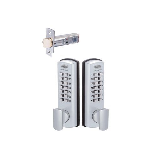 Lockwood Digital Lockset Double Keypad Satin Chrome