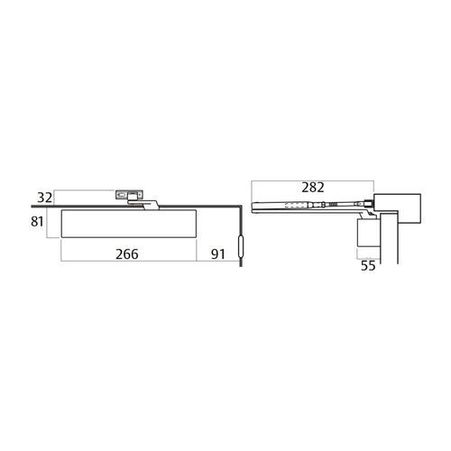 Lockwood EN2-6 Standard Arm Door Closer Fire Rated Silver 7726DASIL