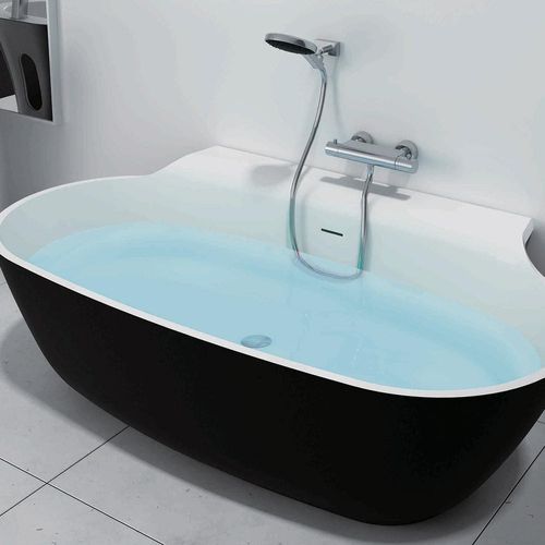 Pietra Bianca Alice Back-To-Wall Freestanding Bath