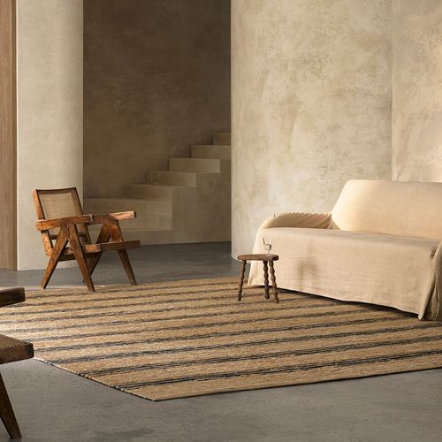 Armadillo River Ticking Stripe Jute Rug