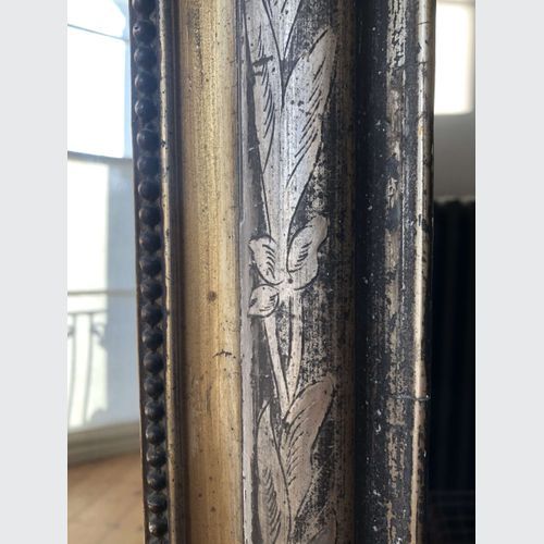 Antique French Silver Gilt Louis Philippe Mirror C.1860