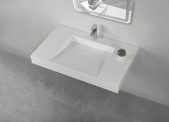 Ramp basin wall hung 915mm single bowl B5036