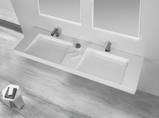 Ramp Basin Wall Hung Double Bowl 1829mm B5072-D