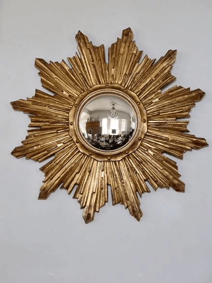 Mid Century Gilt Wood "Soleil" Mirror