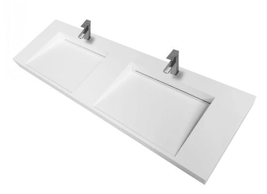 Ramp Basin Wide Double 1829mm Wall Hung B6072-D