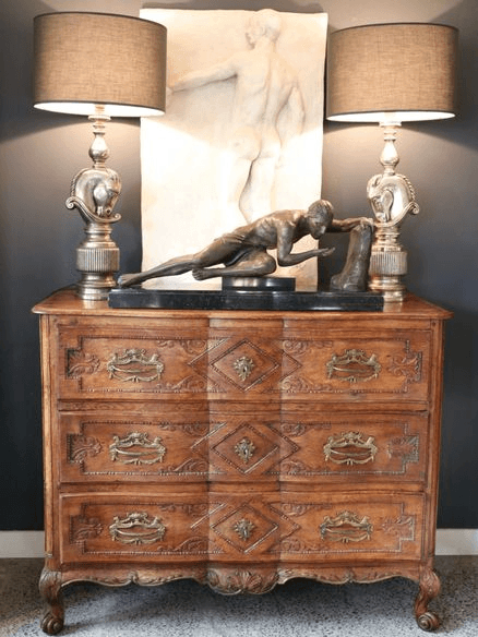 French 18th Century Oak Arbalete Commode