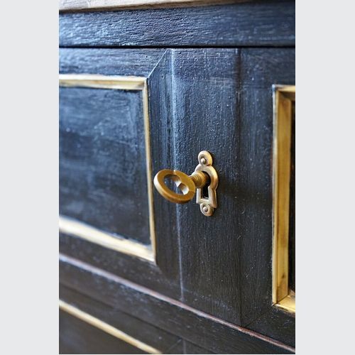 French Louis XVI Black Commode