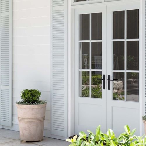 Iver Annecy Door Lever on Stepped Backplate Privacy Brushed Chrome 12244P85 - Customise to your need