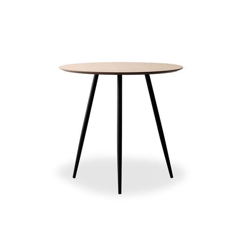 GINNY Round Dining Table 80cm - Natural & Black