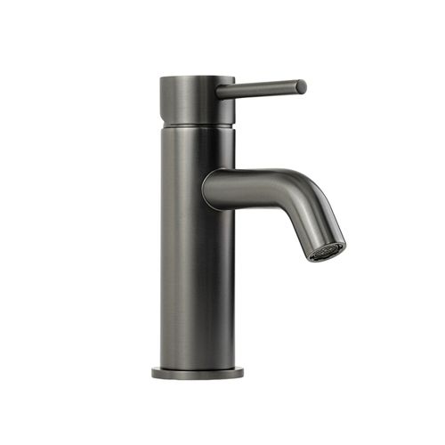 Mira Brushed Gunmetal Short Basin Mixer