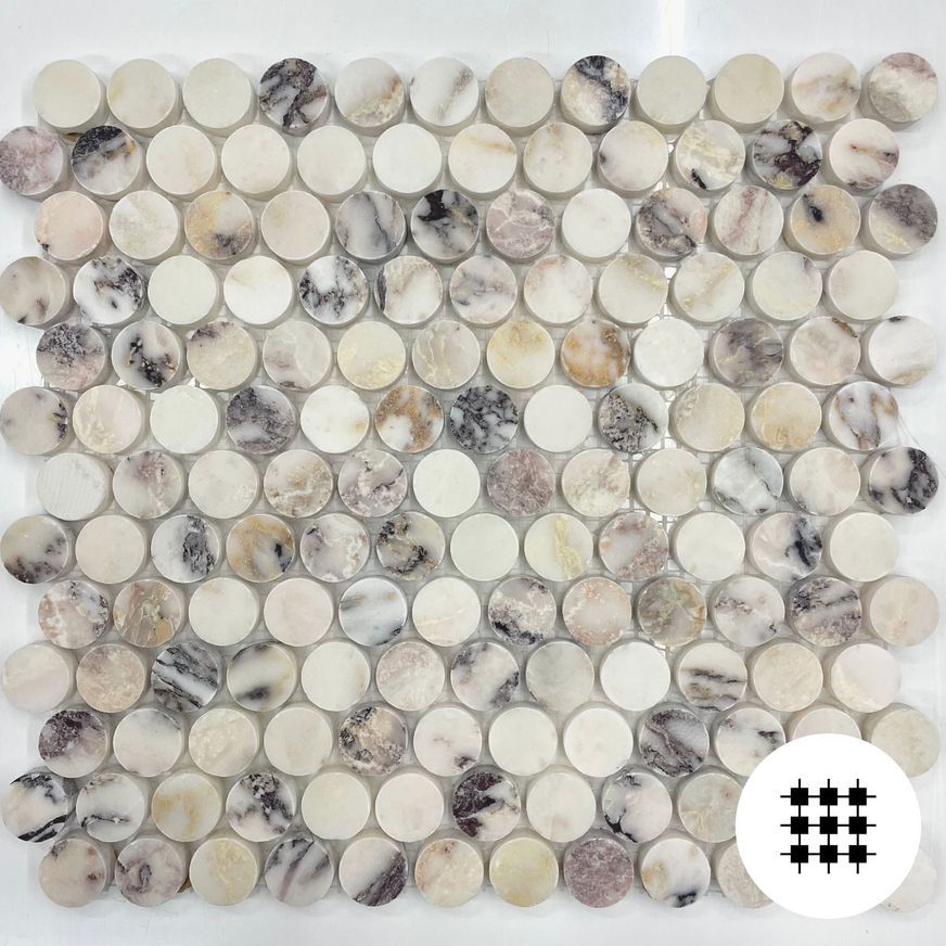 Viola Oro Marble Penny Round