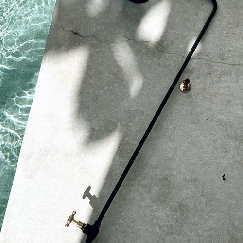 Wall Mount Outdoor Shower | Cold | Black