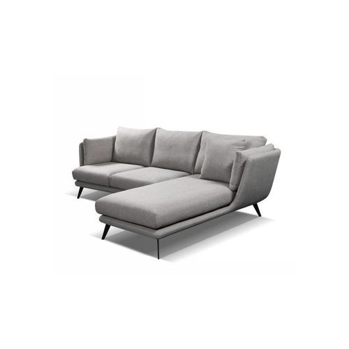 RANNI 3 Seater Sofa With Right Chaise - Warm Grey