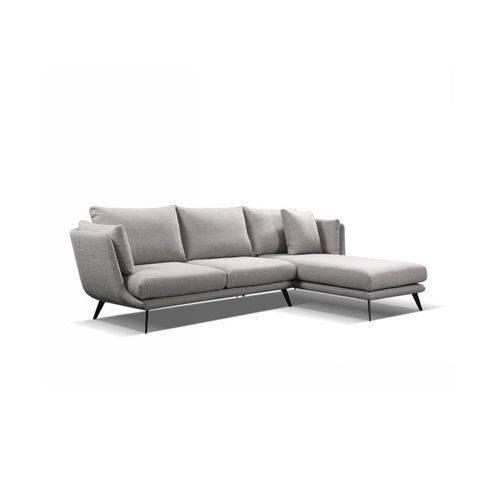 RANNI 3 Seater Sofa With Right Chaise - Warm Grey