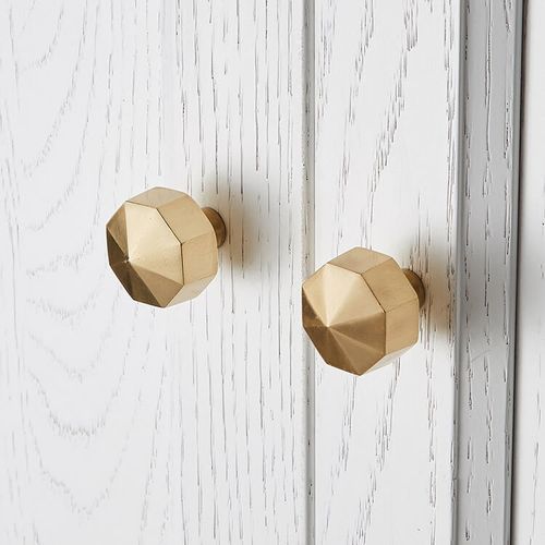Kitchen knobs Octagon solid brass