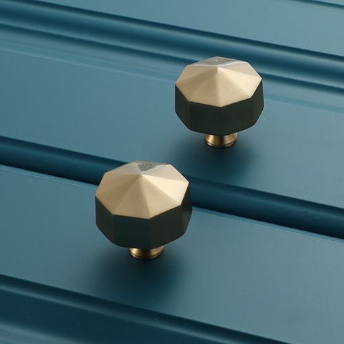 Kitchen knobs Octagon solid brass