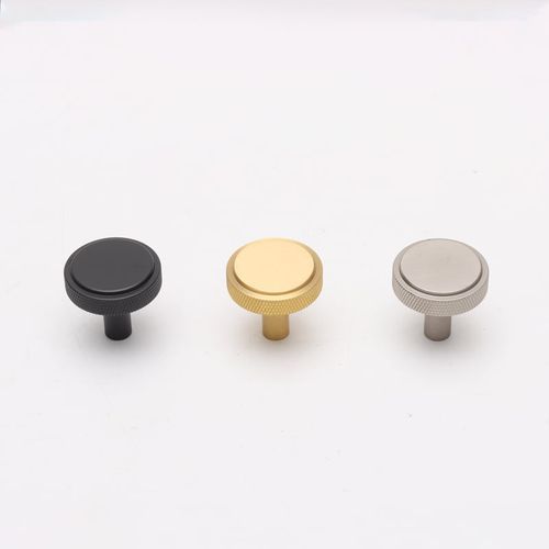Kitchen drawer Knurled knobs round brass / nickel / black / antique Brass