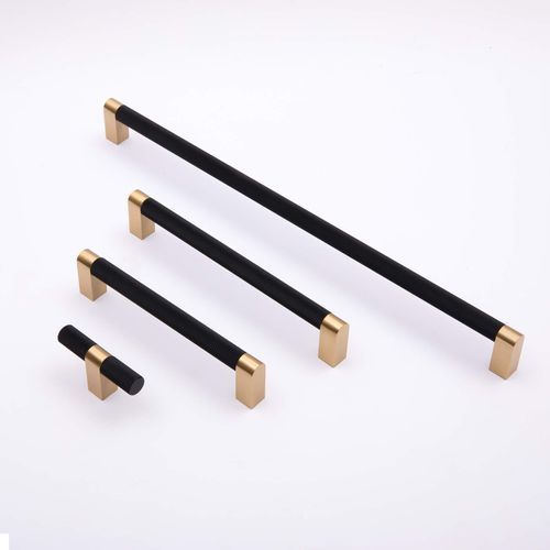 KT&CO Kitchen drawer handles matte black Brass Vaucluse