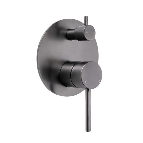 Mira Brushed Gunmetal Wall Mixer Divertor Plate