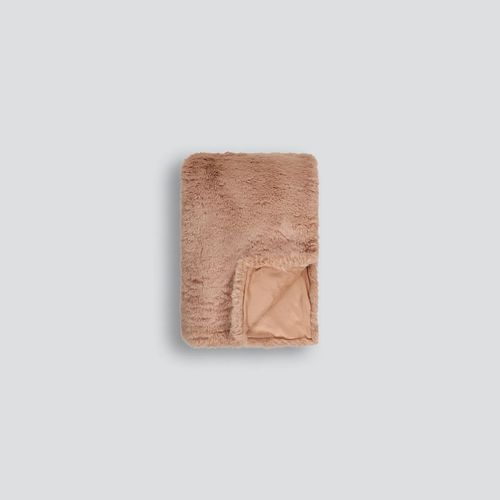 Pele Faux Fur Throw - Toasted Coconut | Baya
