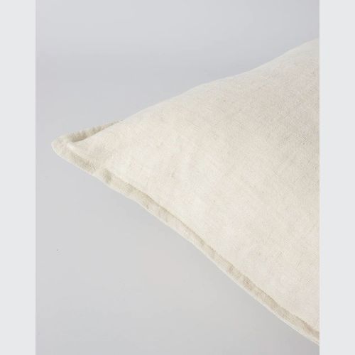 Baya Arcadia Handwoven Linen Cushion - Almond | Lumbar