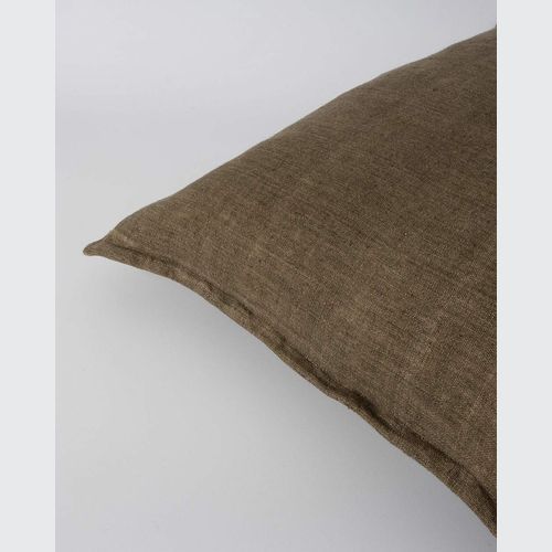 Baya Cassia Handwoven 100% Linen Cushion - Clove | Square