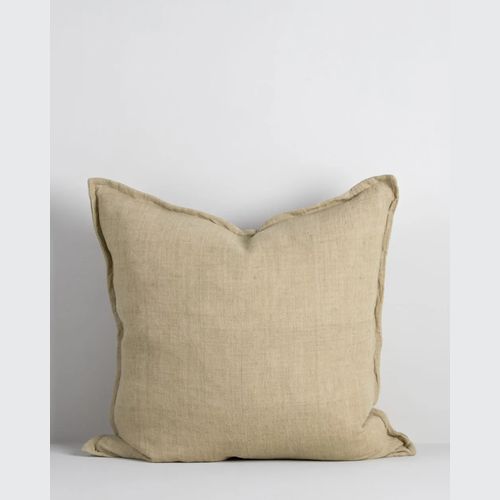 Baya Cassia Handwoven 100% Linen Cushion - Putty | Square