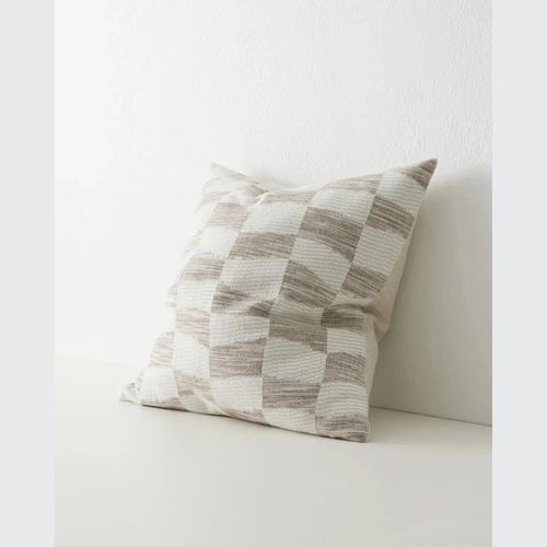 Weave Home Senso Cushion -Earth | Woven Check