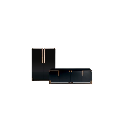 Black and Gold Cabinets Sideboard