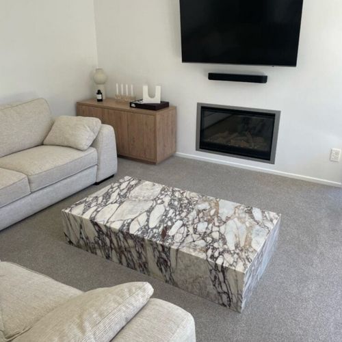 Block Coffee Table - Viola Calacatta Marble - Large | Natural Stone Co.