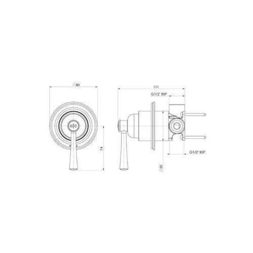 Phoenix Cromford Shower / Wall Mixer  - Brushed Gold