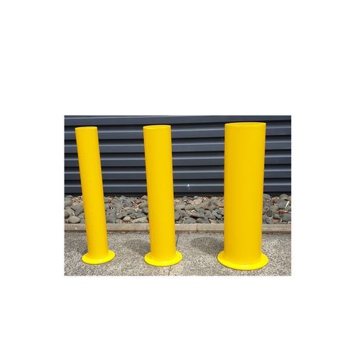 Fixed Bollard with Base Plate Traffic Yellow - Various