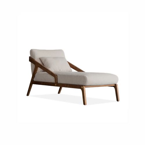 Ella Boucle Upholstered Mid-Century Chaise