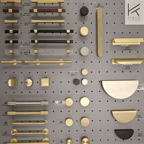 Kitchen handles display board -Brass collection